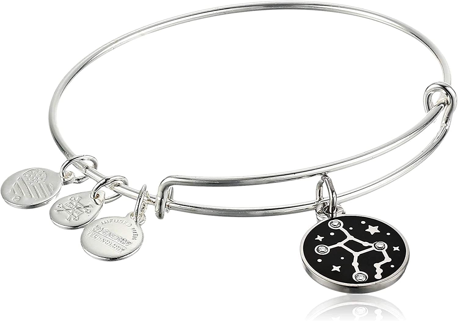 Alex and Ani Zodiac Expandable Bangle for Women, Zodiacs Charms, Black Epoxy and Crystals, Shiny Finish, 2 to 3.5 In Apparel & Accessories > Jewelry > Bracelets Alex and Ani Virgo  