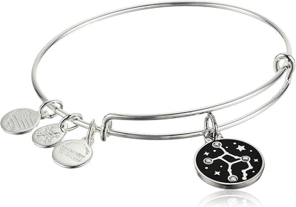 Alex and Ani Zodiac Expandable Bangle for Women, Zodiacs Charms, Black Epoxy and Crystals, Shiny Finish, 2 to 3.5 In Apparel & Accessories > Jewelry > Bracelets Alex and Ani Virgo  
