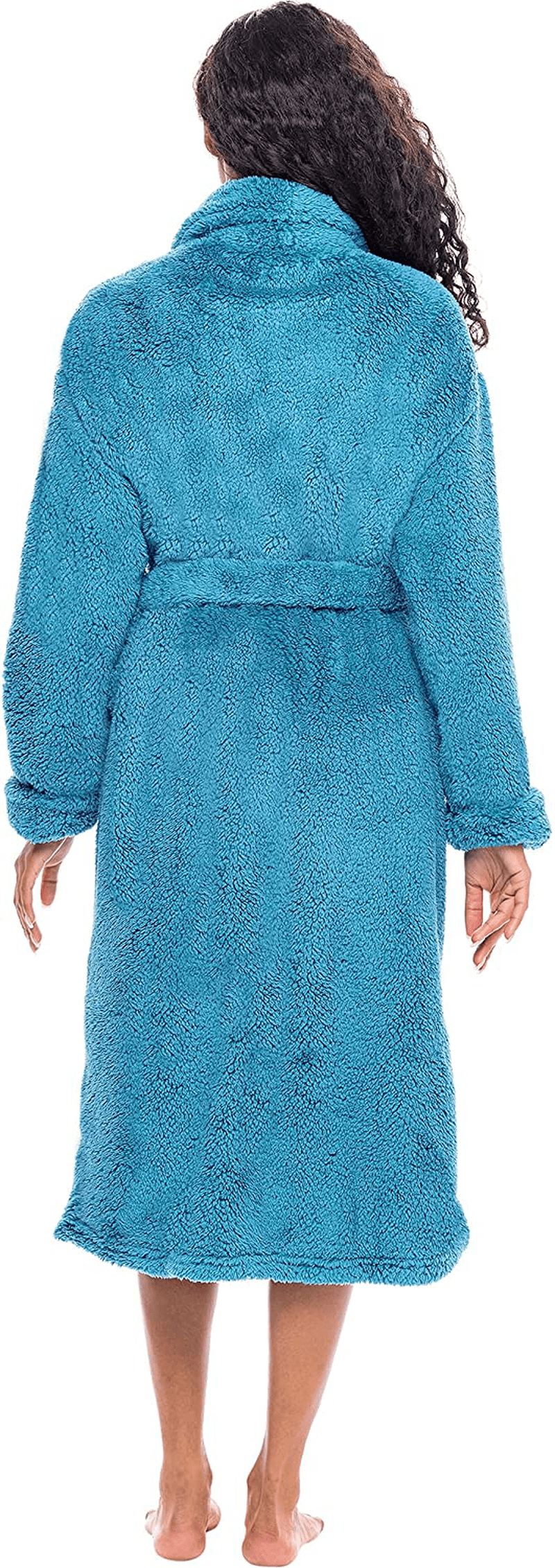 Alexander Del Rossa Women'S Plush Fleece Winter Robe, Warm Long Hair Shaggy Bathrobe Apparel & Accessories > Clothing > Sleepwear & Loungewear > Robes Kylie Max   