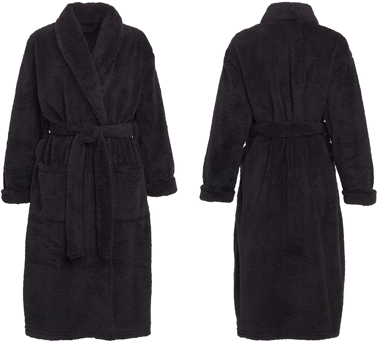 Alexander Del Rossa Women'S Plush Fleece Winter Robe, Warm Long Hair Shaggy Bathrobe Apparel & Accessories > Clothing > Sleepwear & Loungewear > Robes Kylie Max   