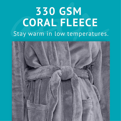 Alexander Del Rossa Women’S Robe, Plush Fleece Hooded Bathrobe with Two Large Front Pockets Apparel & Accessories > Clothing > Sleepwear & Loungewear > Robes Kylie Max   
