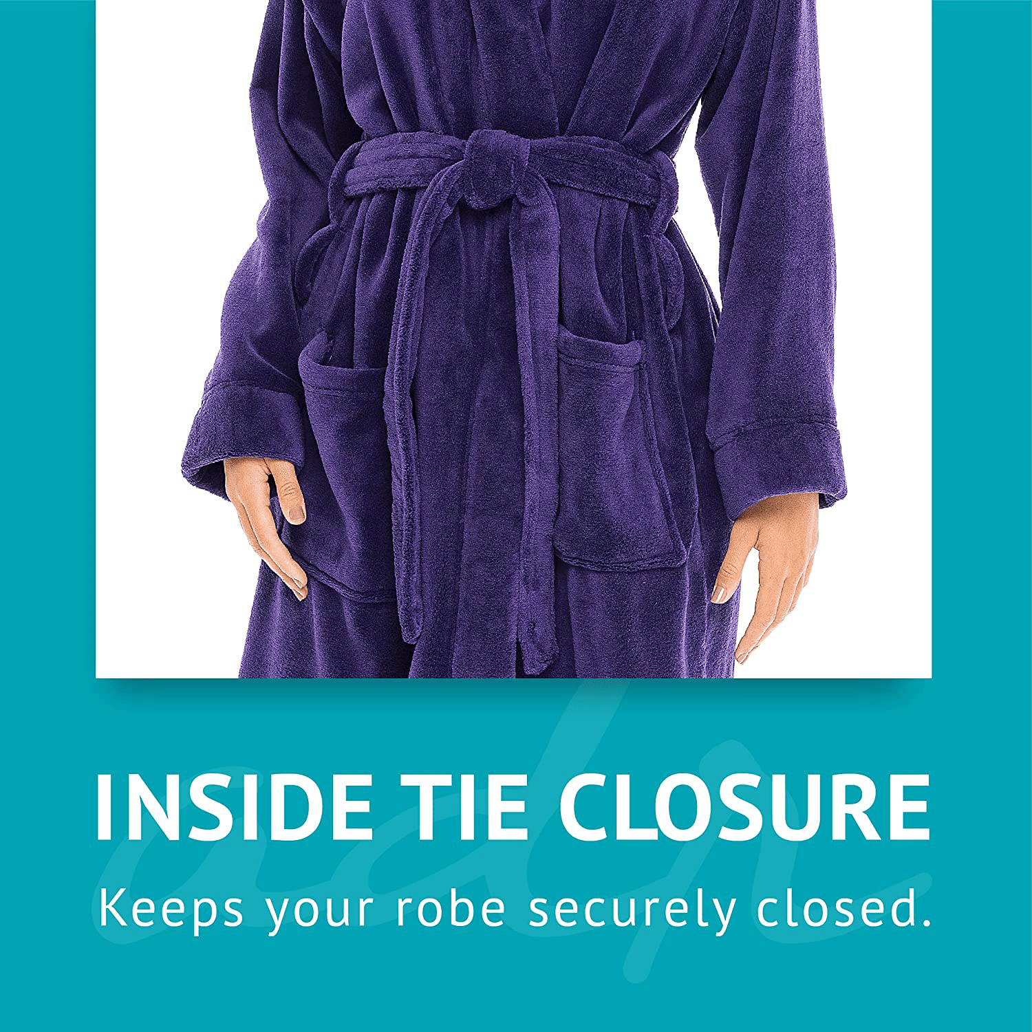 Alexander Del Rossa Women’S Robe, Plush Fleece Hooded Bathrobe with Two Large Front Pockets Apparel & Accessories > Clothing > Sleepwear & Loungewear > Robes Alexander Del Rossa   