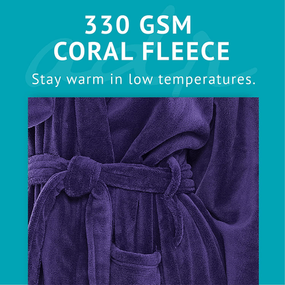 Alexander Del Rossa Women’S Robe, Plush Fleece Hooded Bathrobe with Two Large Front Pockets Apparel & Accessories > Clothing > Sleepwear & Loungewear > Robes Alexander Del Rossa   