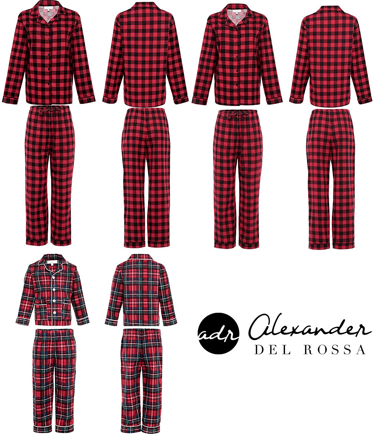 Alexander Del Rossa Women'S Warm Flannel Pajama Set, Long Button down Cotton Pj Apparel & Accessories > Clothing > Sleepwear & Loungewear > Pajamas Kylie Max   