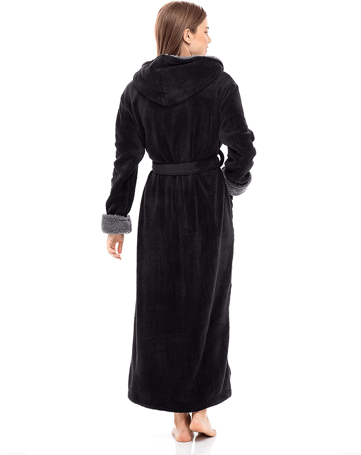 Alexander Del Rossa Women'S Warm Fleece Robe with Hood, Long Plush Sherpa Bathrobe for Winter Apparel & Accessories > Clothing > Sleepwear & Loungewear > Robes Kylie Max   