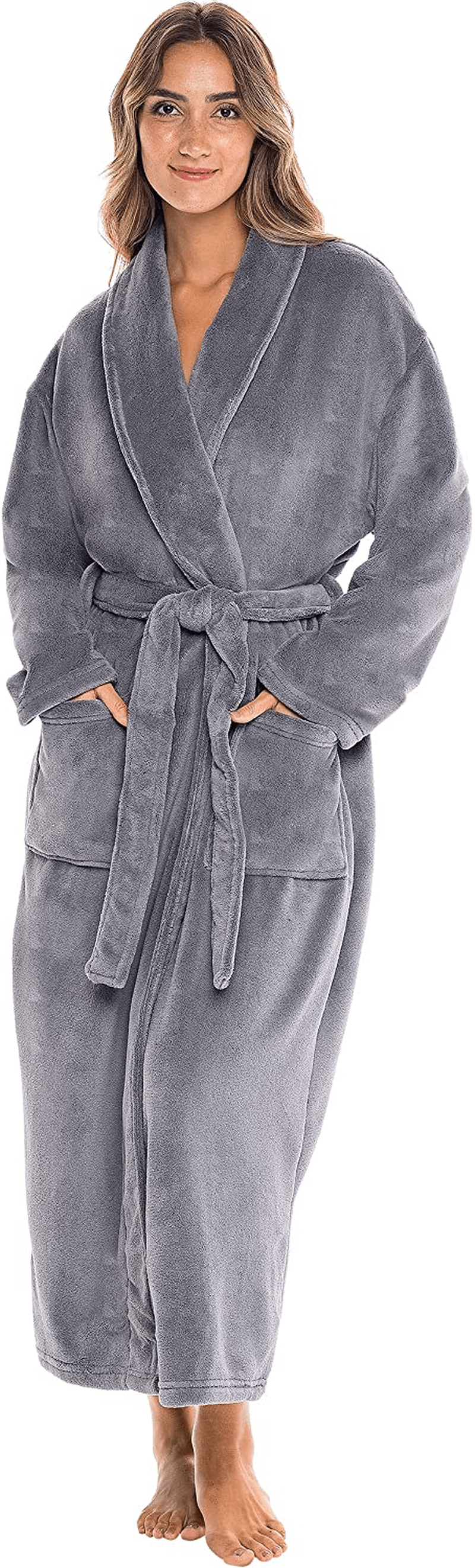 Alexander Del Rossa Women'S Warm Fleece Winter Robe, Long Plush Bathrobe Apparel & Accessories > Clothing > Sleepwear & Loungewear > Robes Kylie Max   