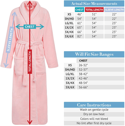 Alexander Del Rossa Women'S Warm Fleece Winter Robe, Long Plush Bathrobe Apparel & Accessories > Clothing > Sleepwear & Loungewear > Robes Kylie Max   