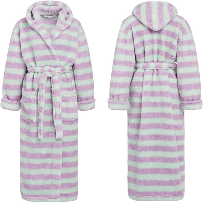 Alexander Del Rossa Women'S Warm Fleece Winter Robe with Hood, Long Plush Bathrobe Apparel & Accessories > Clothing > Sleepwear & Loungewear > Robes Kylie Max   