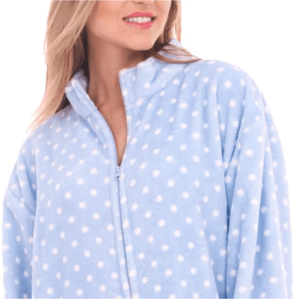 Alexander Del Rossa Women'S Zip up Fleece Robe, Warm Loose Zipper Bathrobe Apparel & Accessories > Clothing > Sleepwear & Loungewear > Robes Kylie Max   