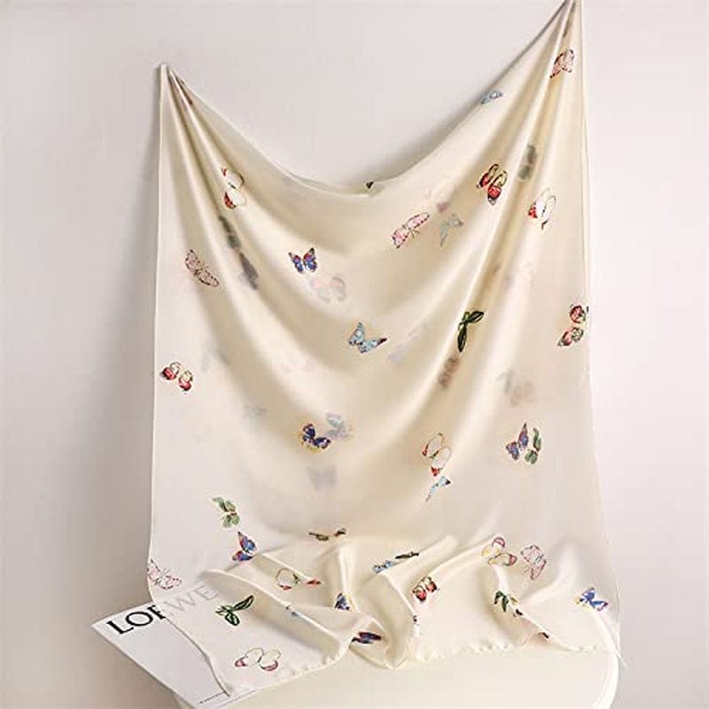 Alice Women Classy Silky Satin Butterfly Print Long Scarf Shawls Wraps Apparel & Accessories > Clothing Accessories > Scarves & Shawls Alice   