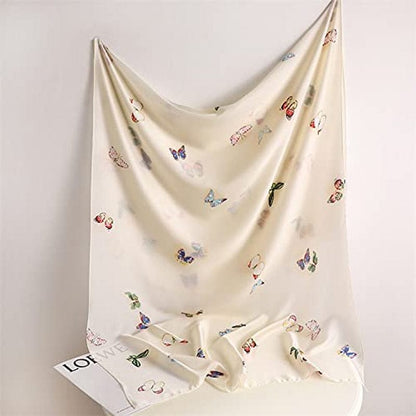 Alice Women Classy Silky Satin Butterfly Print Long Scarf Shawls Wraps Apparel & Accessories > Clothing Accessories > Scarves & Shawls Alice   