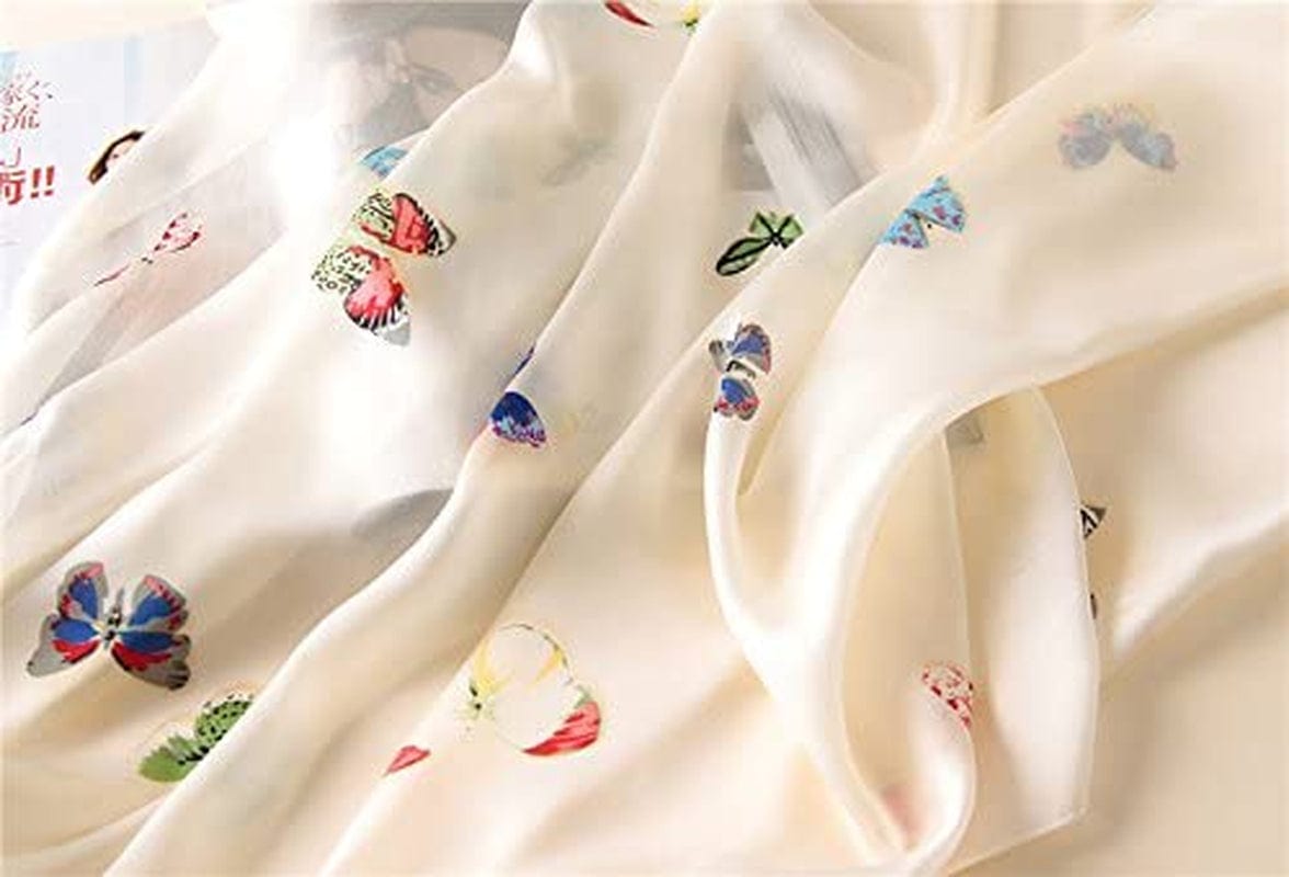 Alice Women Classy Silky Satin Butterfly Print Long Scarf Shawls Wraps Apparel & Accessories > Clothing Accessories > Scarves & Shawls Alice   