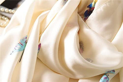 Alice Women Classy Silky Satin Butterfly Print Long Scarf Shawls Wraps Apparel & Accessories > Clothing Accessories > Scarves & Shawls Alice   