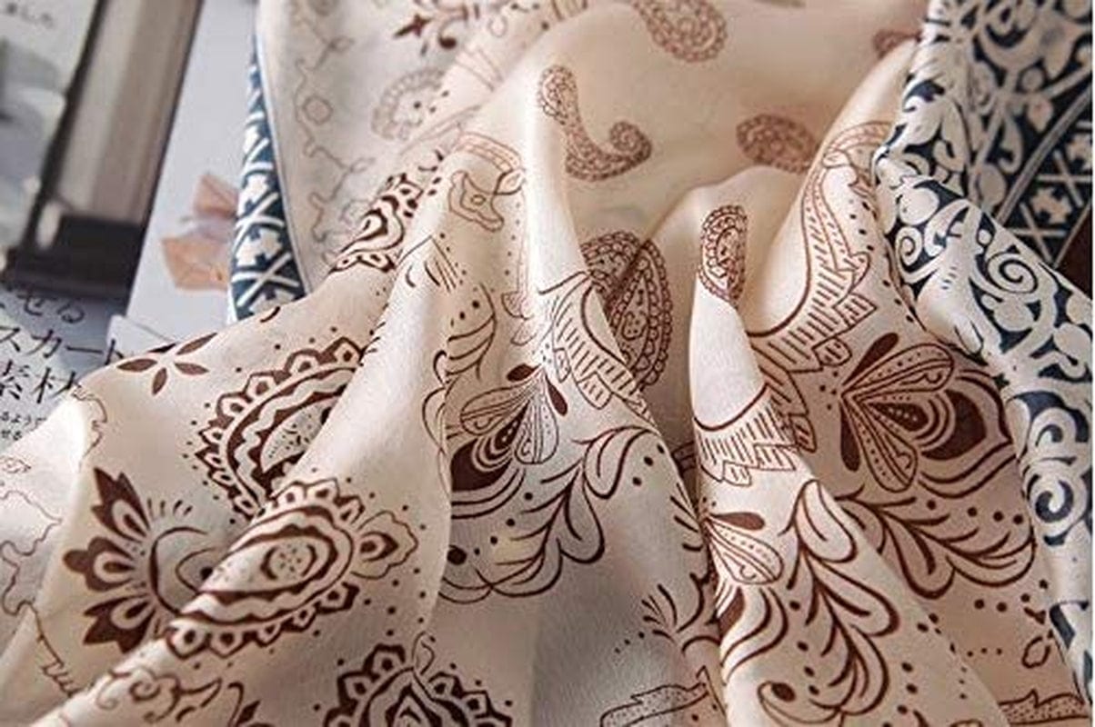 Alice Women Classy Silky Satin Paisley Print Long Scarf Shawls Wraps Apparel & Accessories > Clothing Accessories > Scarves & Shawls Alice   