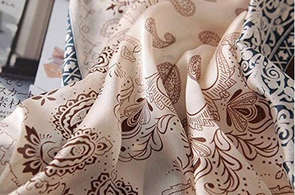 Alice Women Classy Silky Satin Paisley Print Long Scarf Shawls Wraps Apparel & Accessories > Clothing Accessories > Scarves & Shawls Alice   