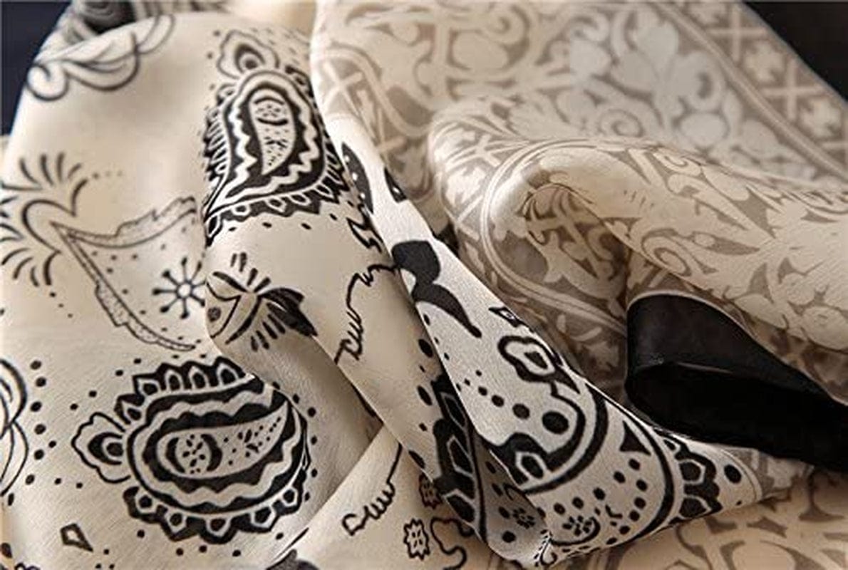 Alice Women Classy Silky Satin Paisley Print Long Scarf Shawls Wraps Apparel & Accessories > Clothing Accessories > Scarves & Shawls Alice   