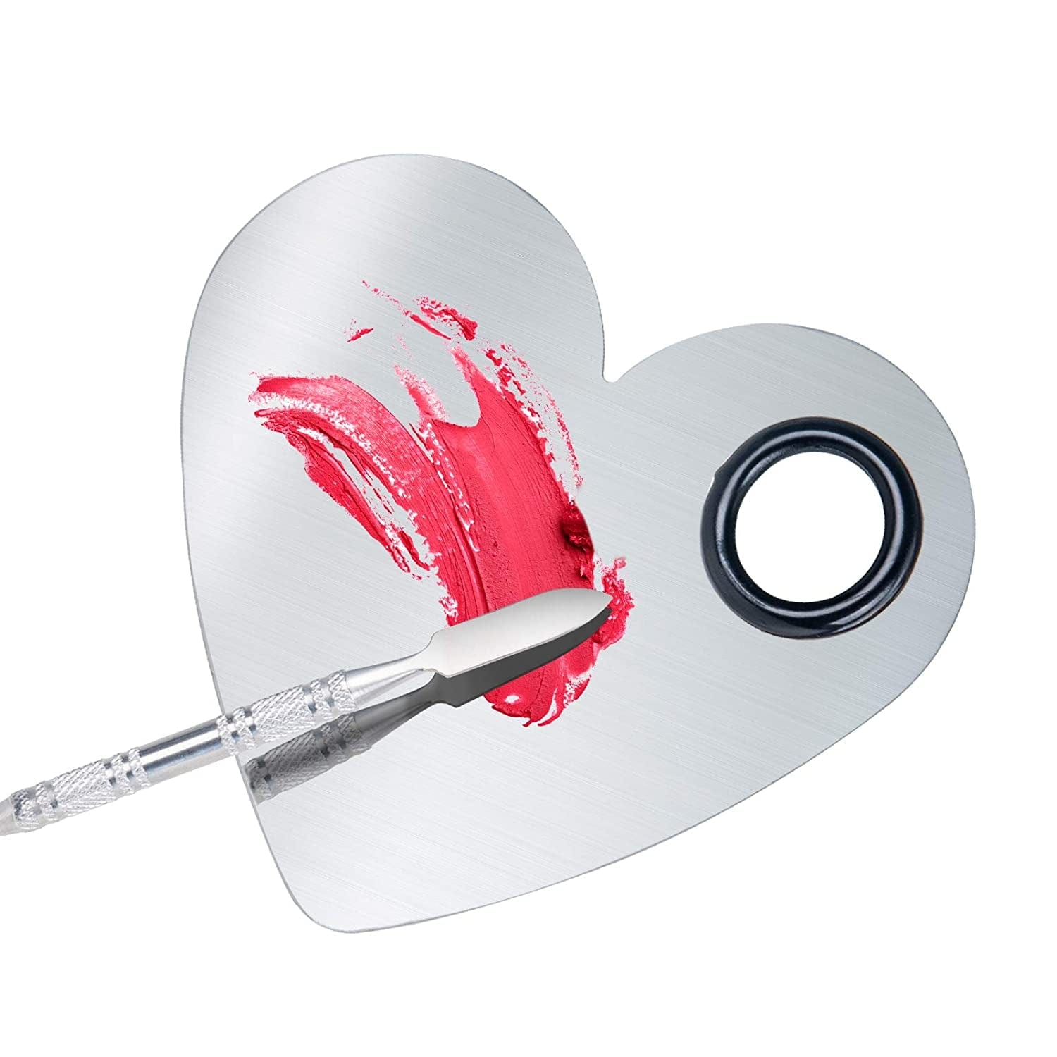 ALIOBC 2Pcs Pro Makeup Palette, as a Mirror Stainless Steel Metal Cosmetic Makeup Mixing Palette with Spatula Artist Tool for Beauty Salon Color Cream Mixing Pallet Health & Beauty > Personal Care > Cosmetics > Cosmetic Tools > Makeup Tools ALIOBC   