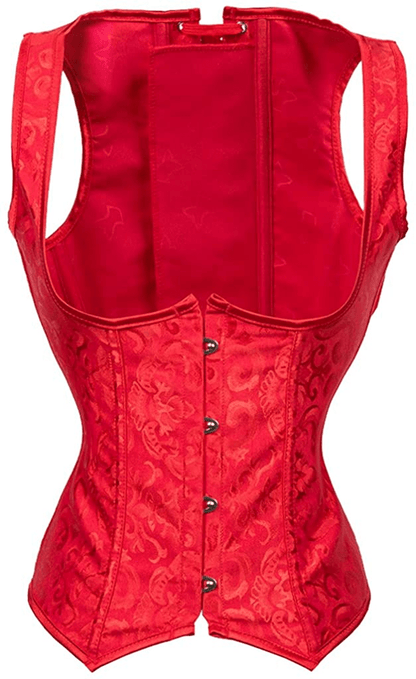 Alivila.Y Fashion Corset Womens Faux Leather Steampunk Corsets Victorian Bustier Top Apparel & Accessories > Clothing > Underwear & Socks > Lingerie Alivila.Y Fashion Red Small 