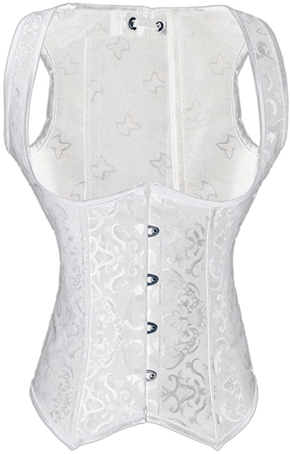 Alivila.Y Fashion Corset Womens Faux Leather Steampunk Corsets Victorian Bustier Top Apparel & Accessories > Clothing > Underwear & Socks > Lingerie Alivila.Y Fashion White 6X-Large 