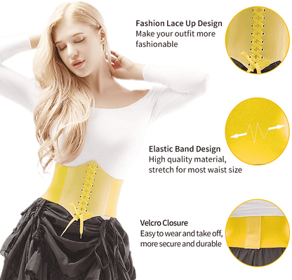 Alivila.Y Fashion Womens Faux Leather Steampunk Sexy Underbust Corset Belt Bustier Apparel & Accessories > Clothing > Underwear & Socks > Lingerie Alivila.Y Fashion   