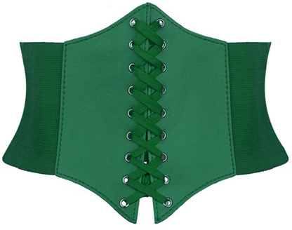 Alivila.Y Fashion Womens Faux Leather Steampunk Sexy Underbust Corset Belt Bustier Apparel & Accessories > Clothing > Underwear & Socks > Lingerie Alivila.Y Fashion Green One Size 