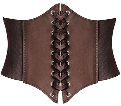 Alivila.Y Fashion Womens Faux Leather Steampunk Sexy Underbust Corset Belt Bustier Apparel & Accessories > Clothing > Underwear & Socks > Lingerie Alivila.Y Fashion Coffee One Size 