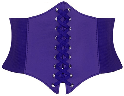 Alivila.Y Fashion Womens Faux Leather Steampunk Sexy Underbust Corset Belt Bustier Apparel & Accessories > Clothing > Underwear & Socks > Lingerie Alivila.Y Fashion Purple One Size 