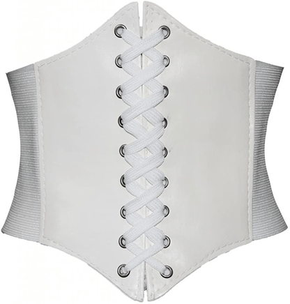 Alivila.Y Fashion Womens Faux Leather Steampunk Sexy Underbust Corset Belt Bustier Apparel & Accessories > Clothing > Underwear & Socks > Lingerie Alivila.Y Fashion White One Size 