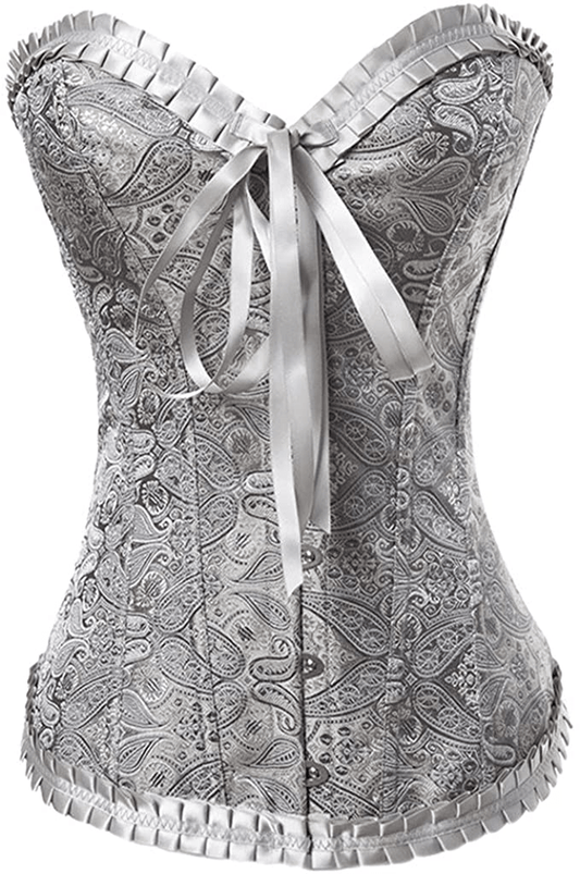 Alivila.Y Fashion Womens Vintage Lace Boned Renaissance Corset for Women Apparel & Accessories > Clothing > Underwear & Socks > Lingerie Alivila.Y Fashion Grey Medium 