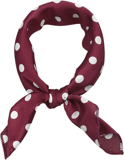 Allegra K 50Cm 1950S Vintage Retro Polka Dots Square Scarf Head Neck Scarves Kerchief Neckerchief Apparel & Accessories > Clothing Accessories > Bandanas & Headties Allegra K Red Medium 