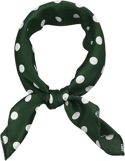 Allegra K 50Cm 1950S Vintage Retro Polka Dots Square Scarf Head Neck Scarves Kerchief Neckerchief Apparel & Accessories > Clothing Accessories > Bandanas & Headties Allegra K Green Medium 