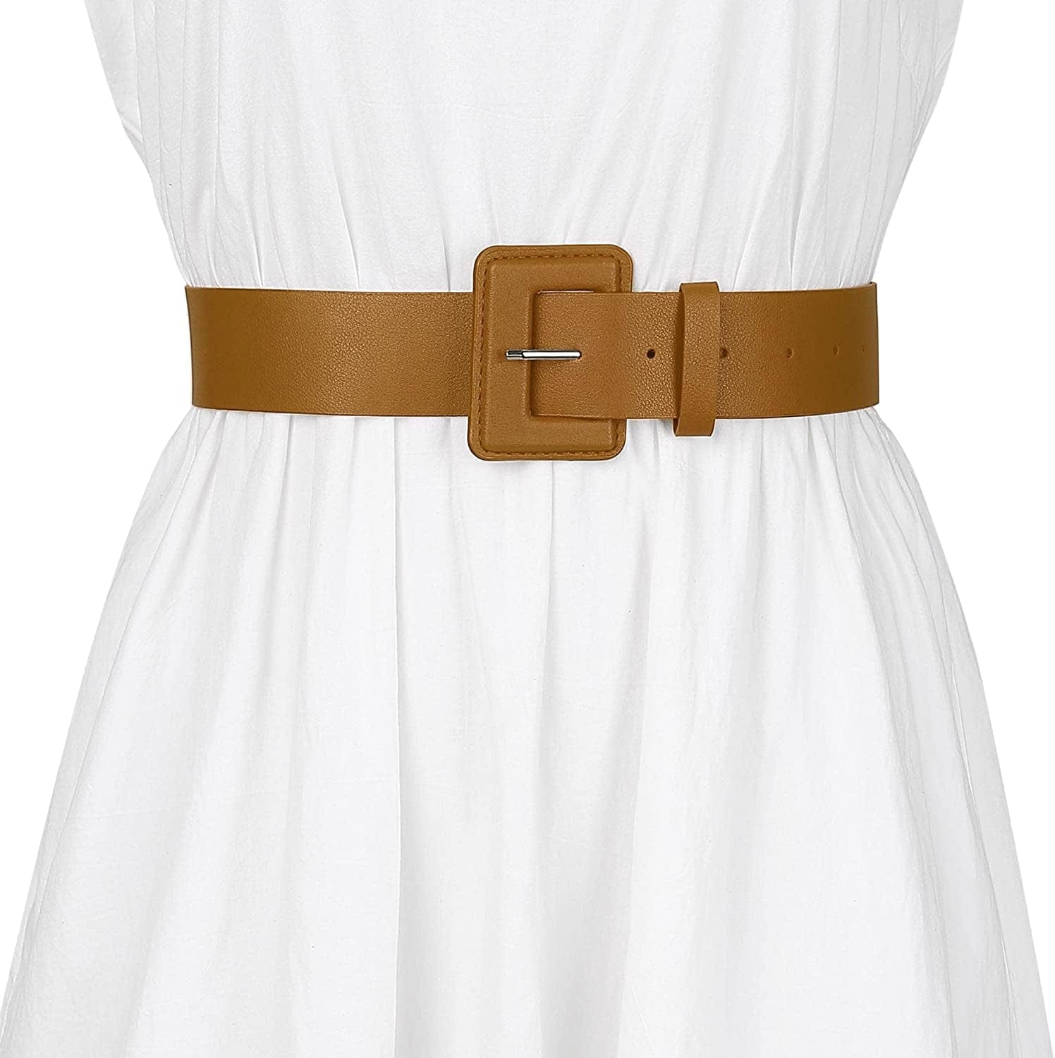 Allegra K Ladies Waist Belts for Dress Belts Adjustable Rectangle Buckle Apparel & Accessories > Clothing Accessories > Belts Allegra K   