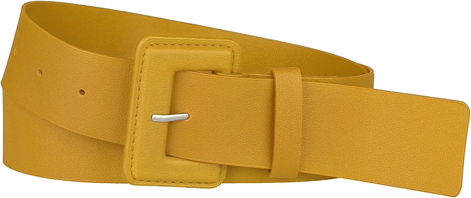 Allegra K Ladies Waist Belts for Dress Belts Adjustable Rectangle Buckle Apparel & Accessories > Clothing Accessories > Belts Allegra K Yellow 71-87cm/27.95-34.25" 