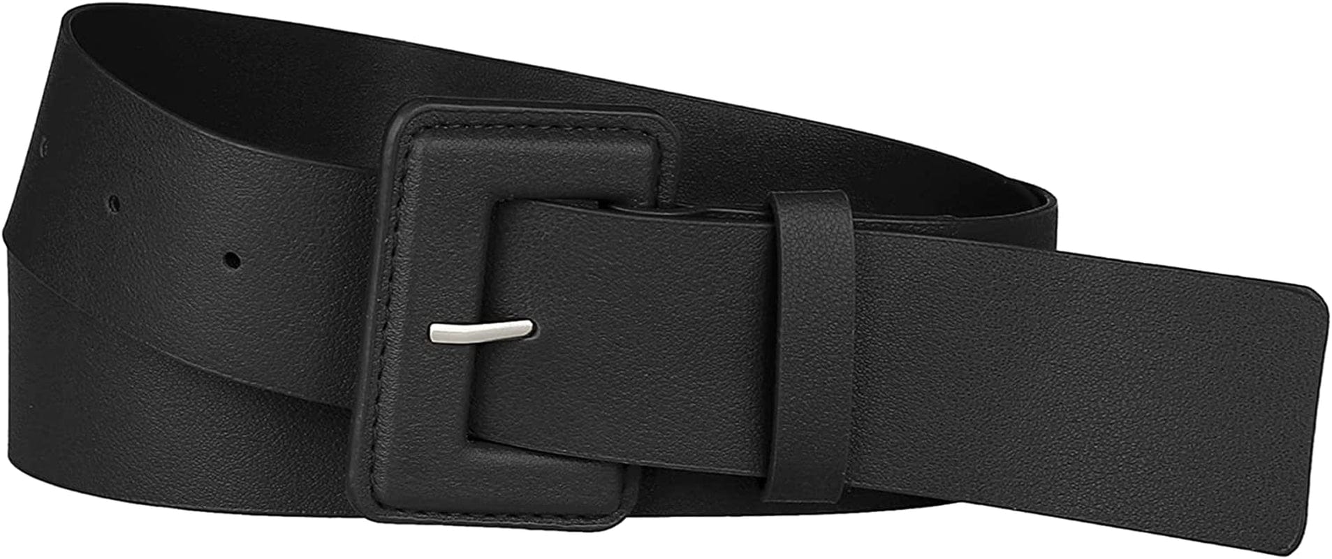 Allegra K Ladies Waist Belts for Dress Belts Adjustable Rectangle Buckle Apparel & Accessories > Clothing Accessories > Belts Allegra K Black 71-87cm/27.95-34.25" 