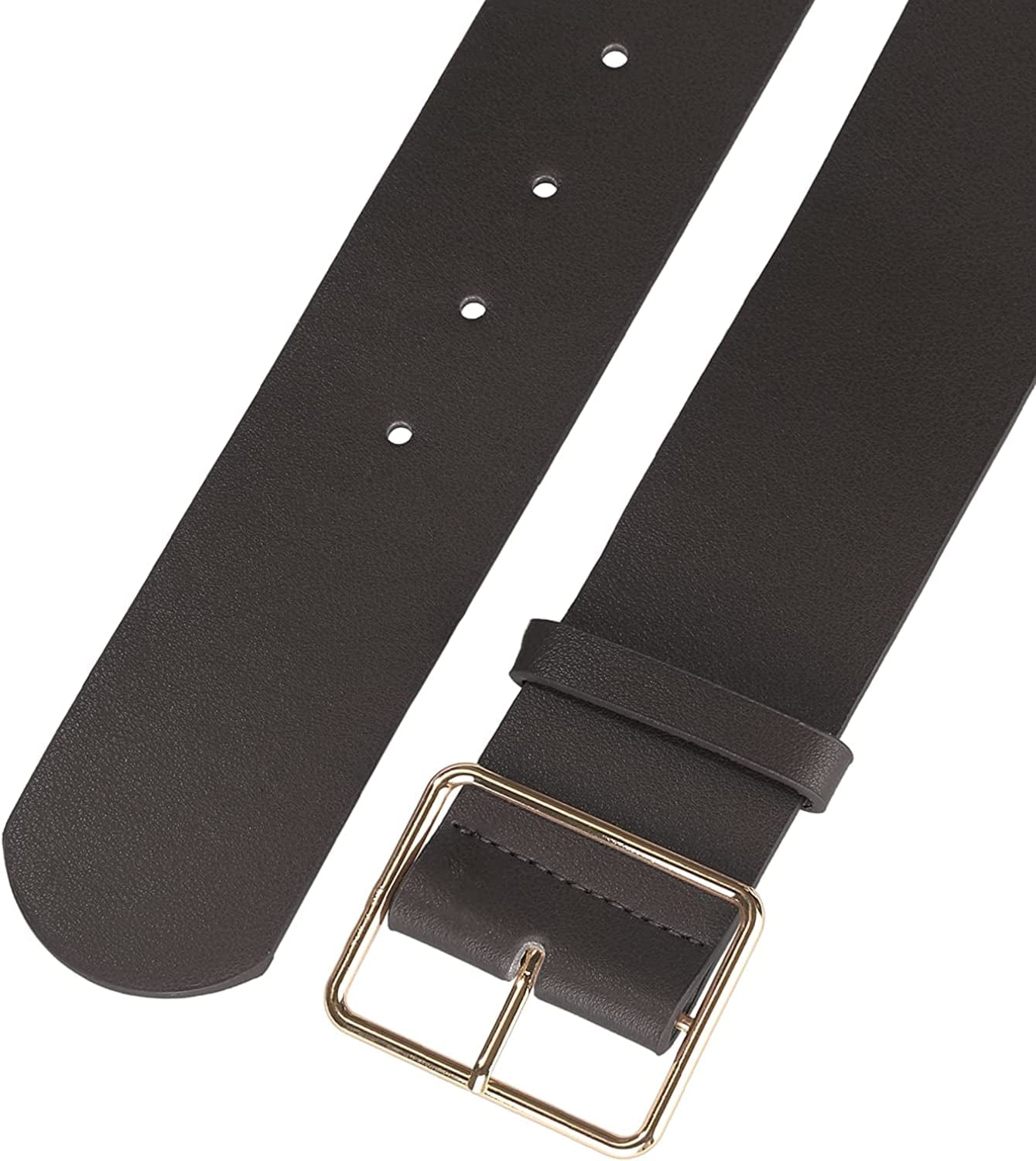 Allegra K PU Leather Belts for Women Metal Pin Buckle 2 Inches Wide Belt for Dress Pants Apparel & Accessories > Clothing Accessories > Belts Allegra K   