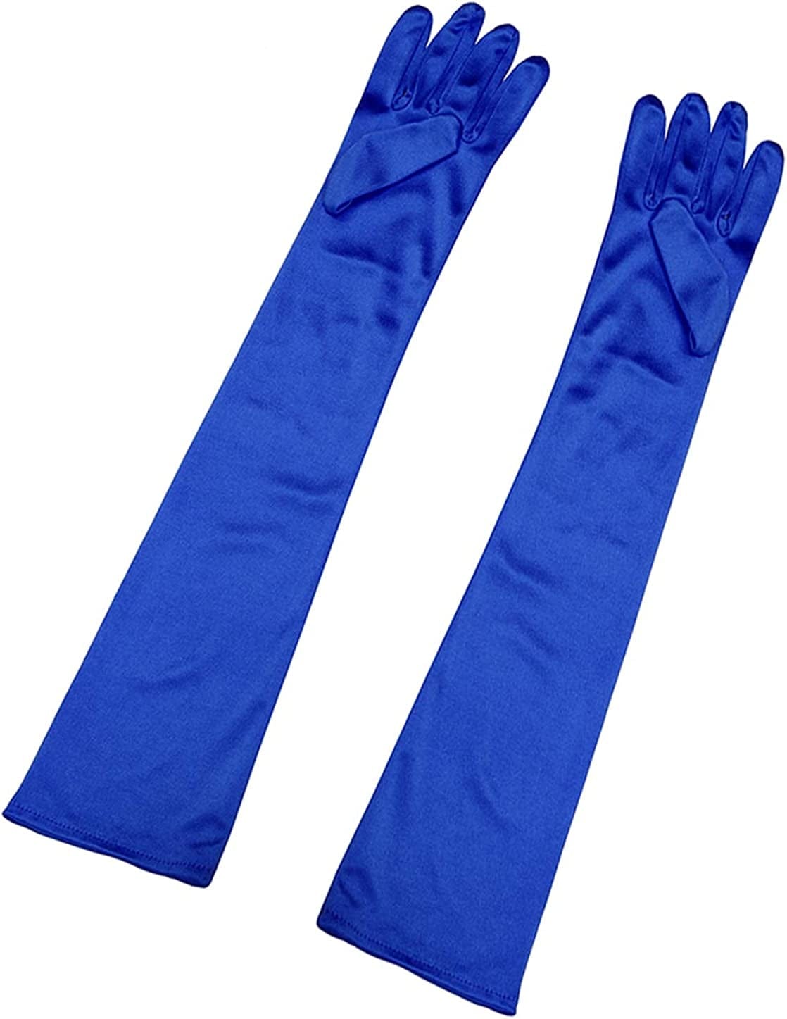 Allegra K Women'S Long Gloves 1920S Evening Party Full Finger Mittens Elegant Opera Glove Apparel & Accessories > Clothing Accessories > Gloves & Mittens Allegra K Royal Blue One Size 
