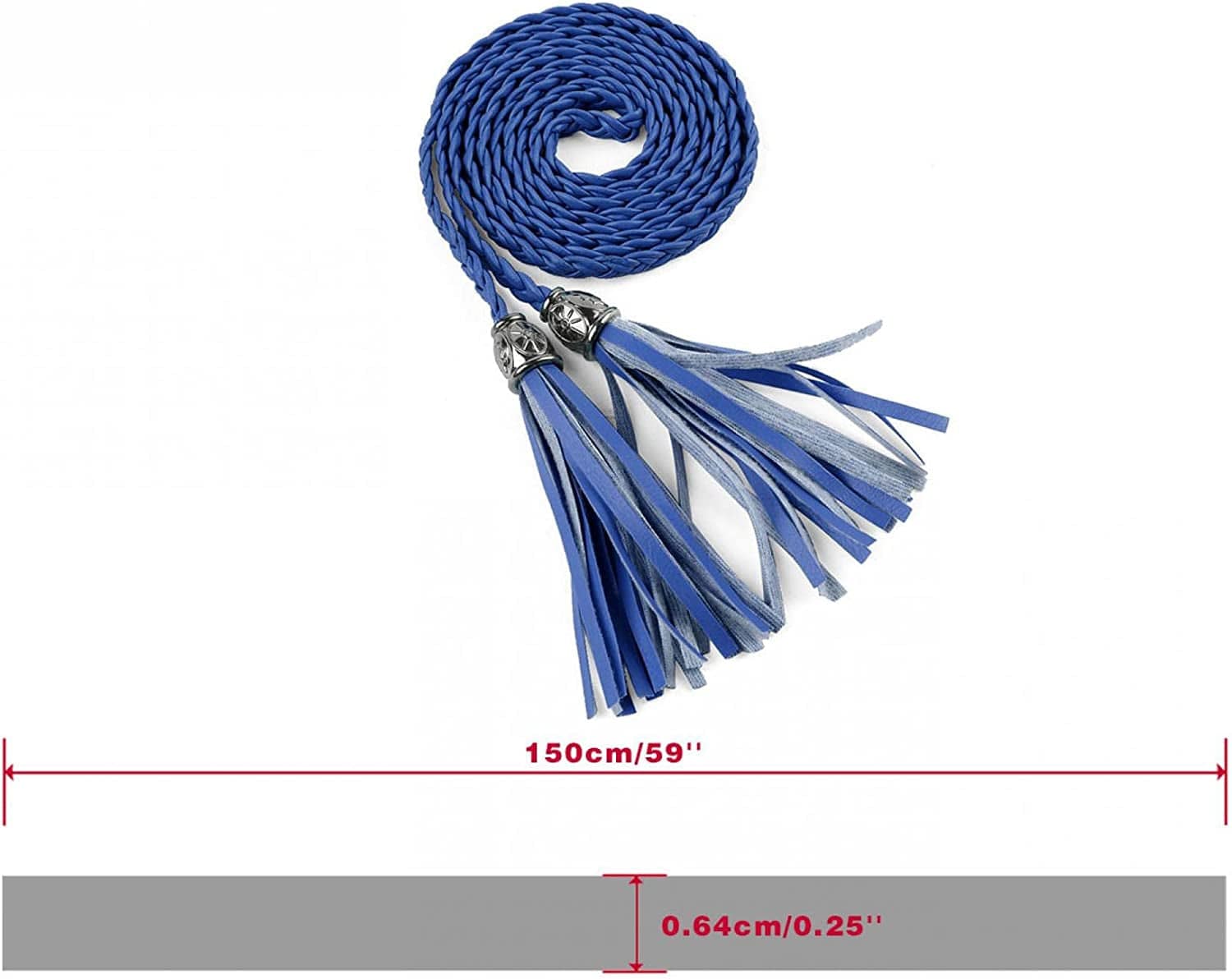 Allegra K Women'S Tassel Braided Belts Skinny Woven Waist Belts for Skirt Dress Apparel & Accessories > Clothing Accessories > Belts Allegra K   