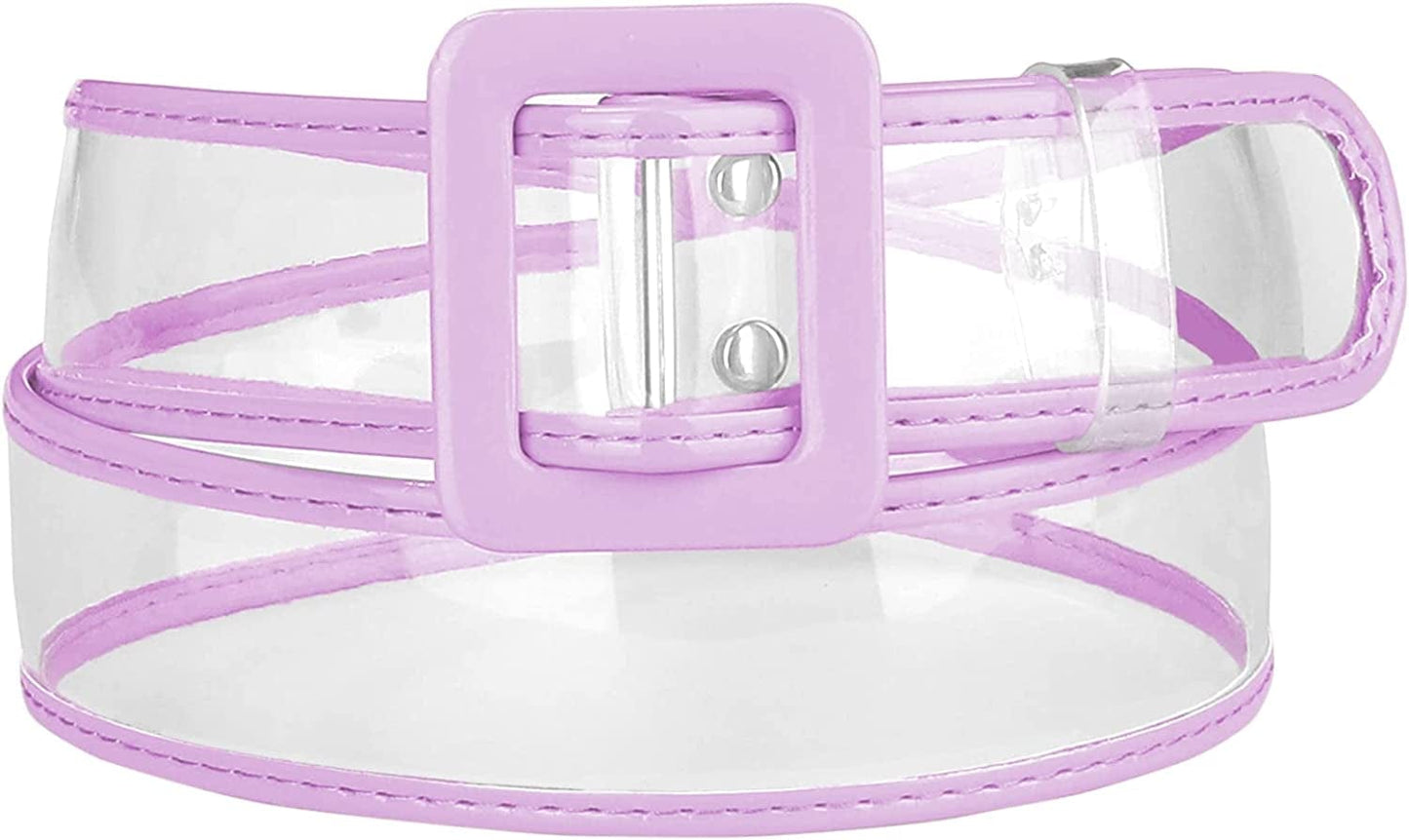 Allegra K Womens Clear Waist Belt plus Size Skinny Belts for Jeans Dresses Apparel & Accessories > Clothing Accessories > Belts Allegra K Purple 60-85cm/23.62-33.46" 
