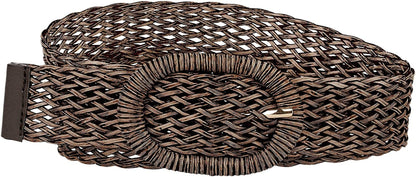 Allegra K Womens Skinny Waist Belts Braided Woven Belts for Dress Metal Buckle Apparel & Accessories > Clothing Accessories > Belts Allegra K   