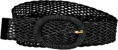 Allegra K Womens Skinny Waist Belts Braided Woven Belts for Dress Metal Buckle Apparel & Accessories > Clothing Accessories > Belts Allegra K   