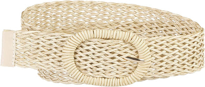 Allegra K Womens Skinny Waist Belts Braided Woven Belts for Dress Metal Buckle Apparel & Accessories > Clothing Accessories > Belts Allegra K   