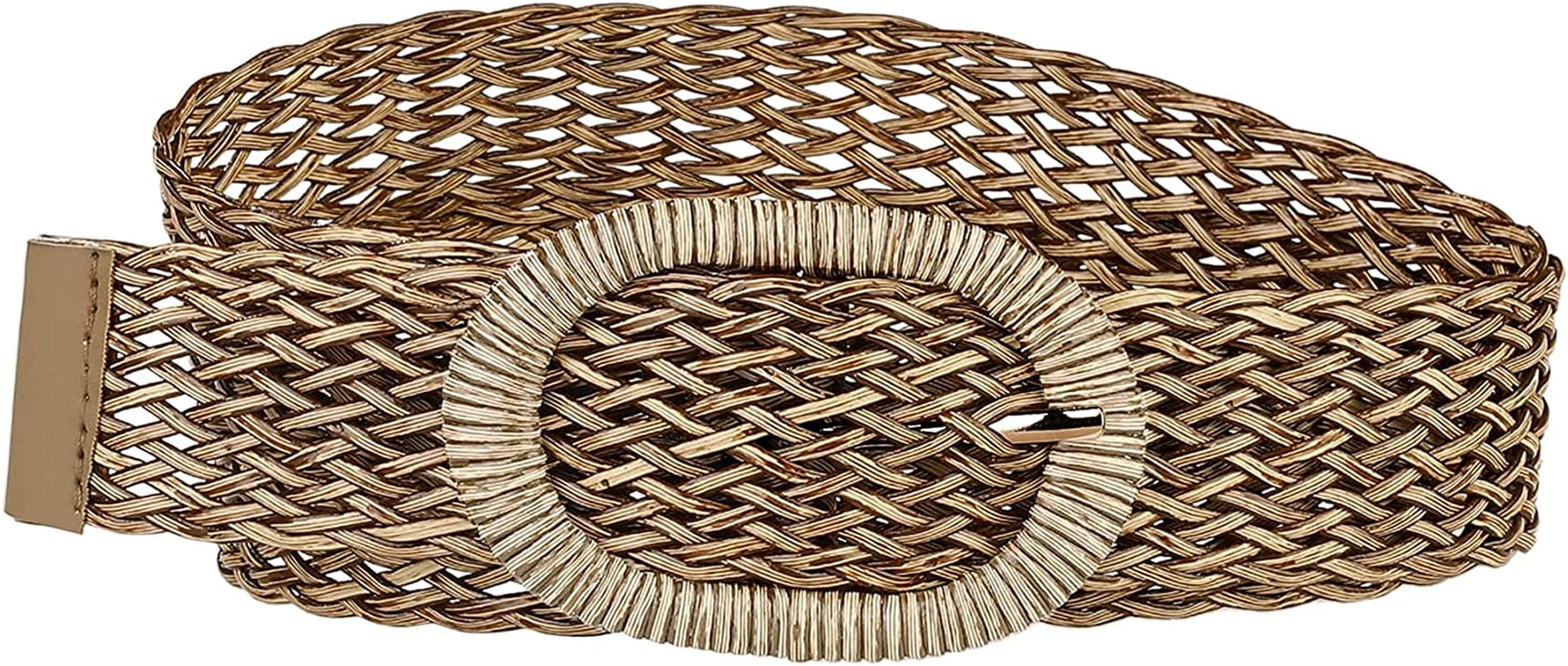 Allegra K Womens Skinny Waist Belts Braided Woven Belts for Dress Metal Buckle Apparel & Accessories > Clothing Accessories > Belts Allegra K   