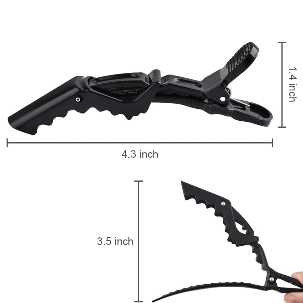 Alligator Hair Clips - 10Pcs Hair Styling Sectioning Duckbill Clips, Non-Slip Hairdresser Dedicated, Partition Hairgrips for Thick Hair Large Hairpin Black Health & Beauty > Personal Care > Hair Care NORACLAN   