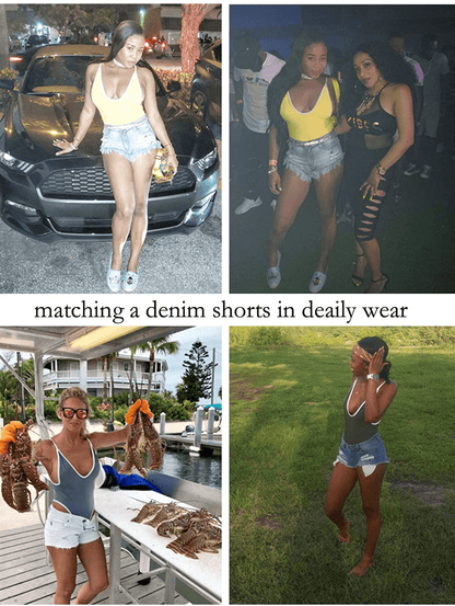 Allurelove Swimsuits for Women Sexy Monokini Deep V One Piece Bathing Suits Backless Cheeky Swimwear Semi Thong Bikini Apparel & Accessories > Clothing > Swimwear Kylie Max   