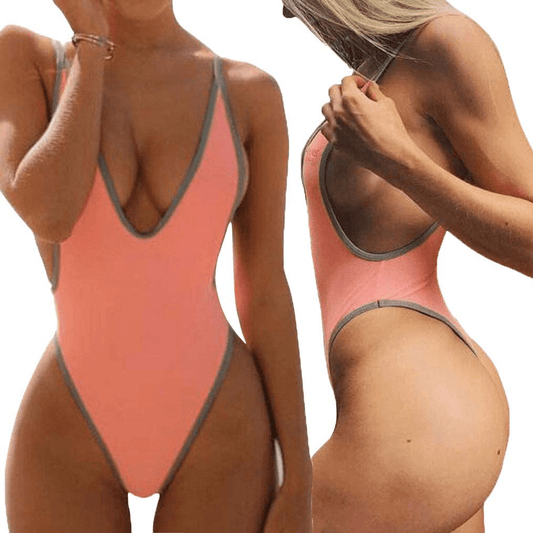 Allurelove Swimsuits for Women Sexy Monokini Deep V One Piece Bathing Suits Backless Cheeky Swimwear Semi Thong Bikini Apparel & Accessories > Clothing > Swimwear Kylie Max   