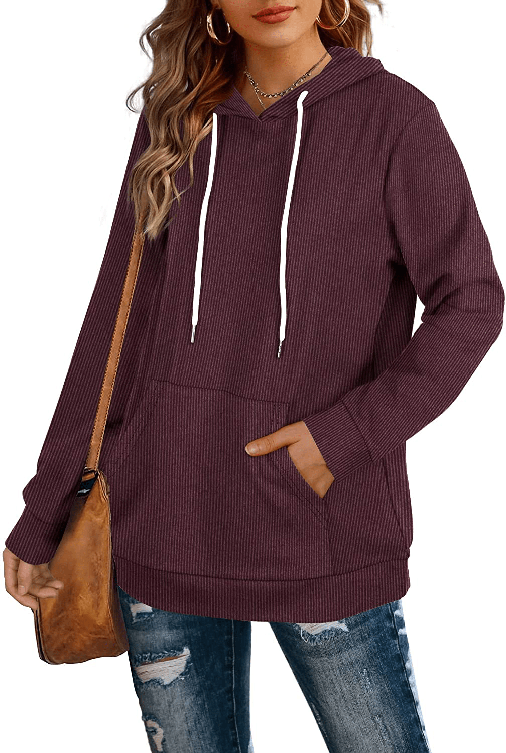 Aloodor Hoodies for Women Pullover Long Sleeve Sweatshirts with Pocket Apparel & Accessories > Clothing > Activewear Kylie Max   