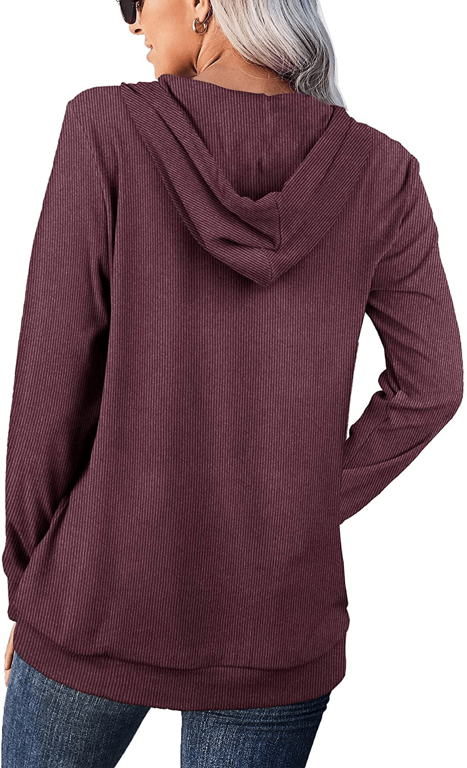 Aloodor Hoodies for Women Pullover Long Sleeve Sweatshirts with Pocket Apparel & Accessories > Clothing > Activewear Kylie Max   