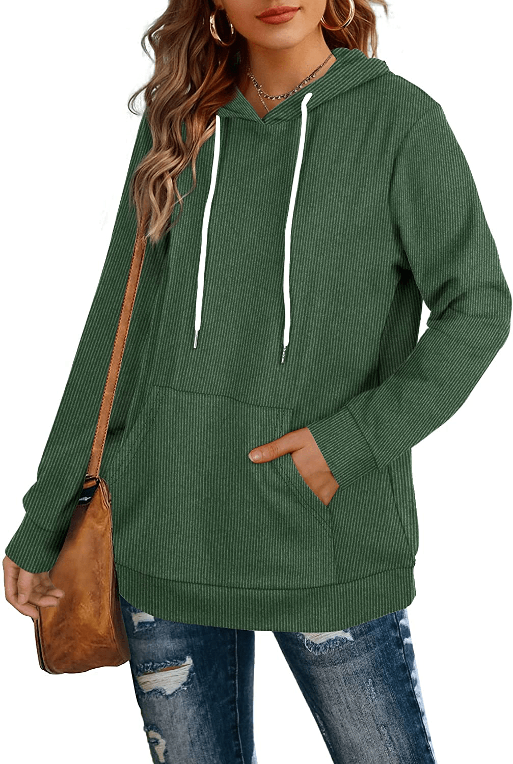 Aloodor Hoodies for Women Pullover Long Sleeve Sweatshirts with Pocket Apparel & Accessories > Clothing > Activewear Kylie Max   
