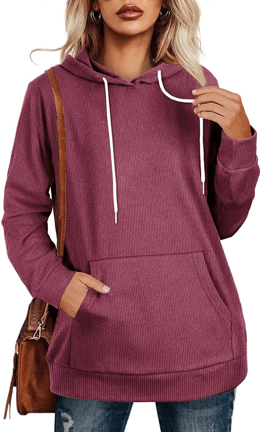 Aloodor Hoodies for Women Pullover Long Sleeve Sweatshirts with Pocket Apparel & Accessories > Clothing > Activewear Kylie Max   