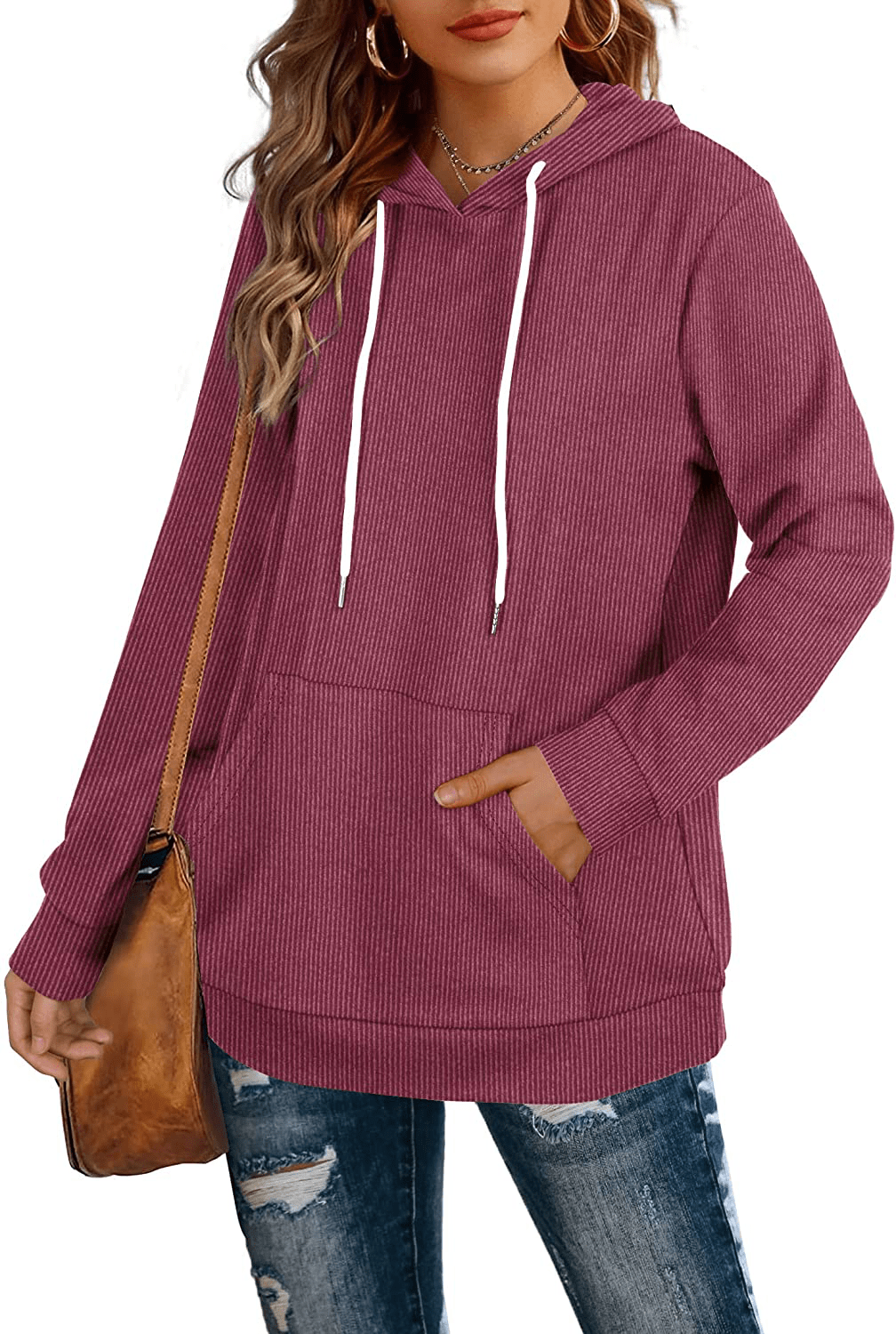 Aloodor Hoodies for Women Pullover Long Sleeve Sweatshirts with Pocket Apparel & Accessories > Clothing > Activewear Kylie Max   
